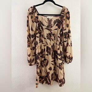 All in Favor long sleeve floral print dress size S